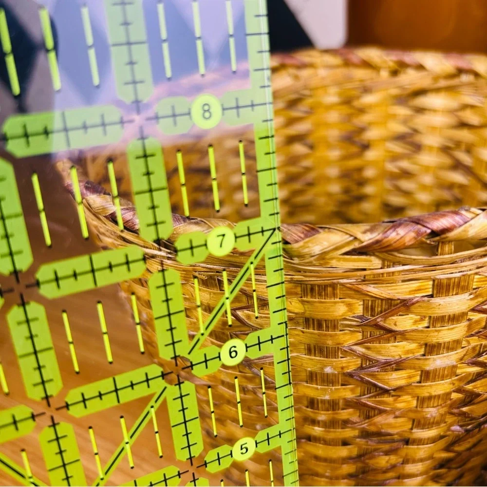 Vintage Woven Basket Set of 3 Primitive Natural‎ Reed Set Rustic Traditional